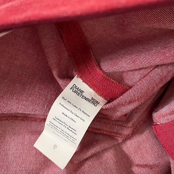 Diane Von Furstenberg Linen-blend Twill Slim-leg Pants - Picture 6 of 6